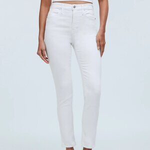 New Madewell White  Stovepipe  High Waist Jeans P2200
